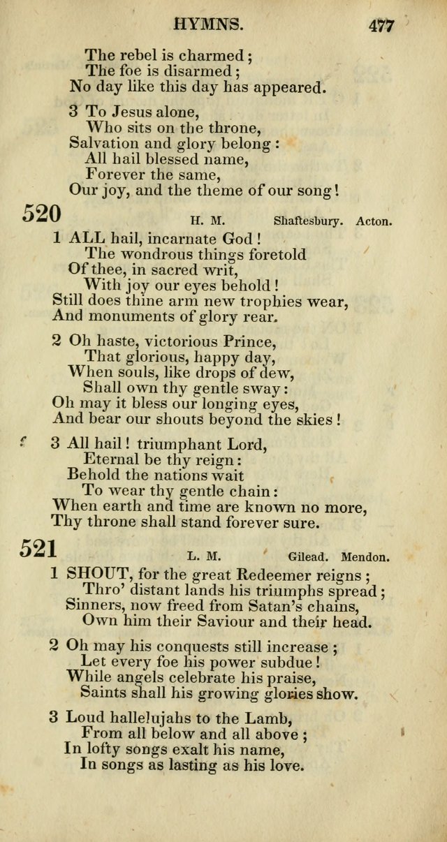 Church Psalmody: a Collection of Psalms and Hymns adapted to public worship page 480