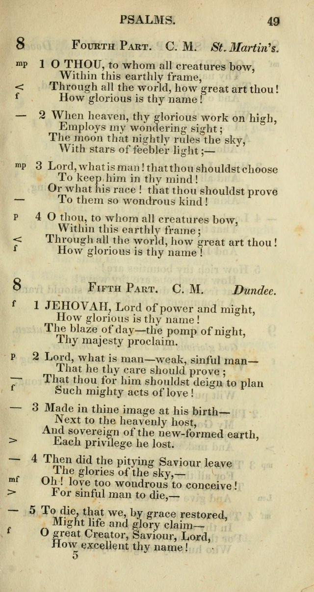 Church Psalmody: a Collection of Psalms and Hymns adapted to public worship page 52