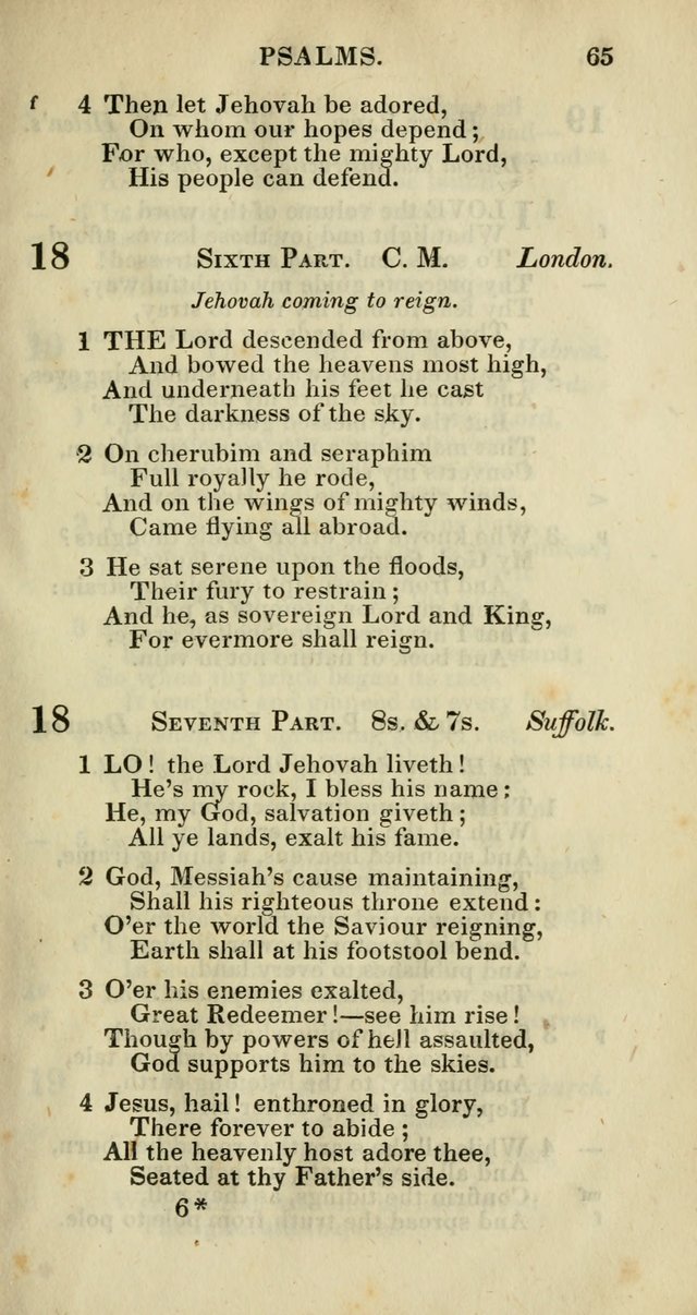 Church Psalmody: a Collection of Psalms and Hymns adapted to public worship page 68