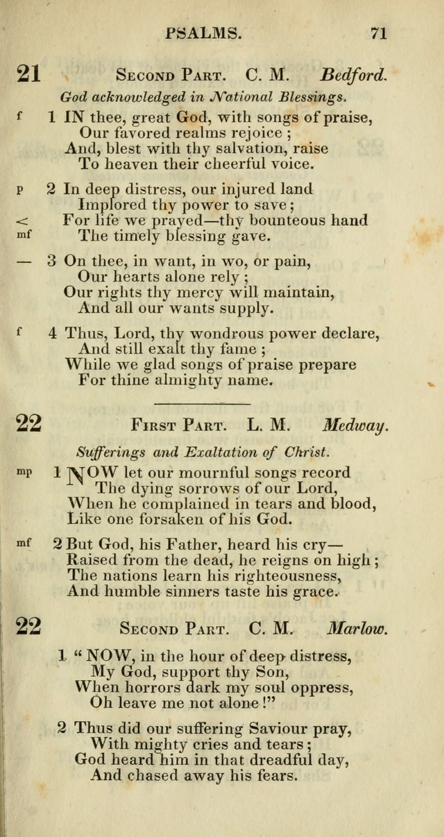 Church Psalmody: a Collection of Psalms and Hymns adapted to public worship page 74