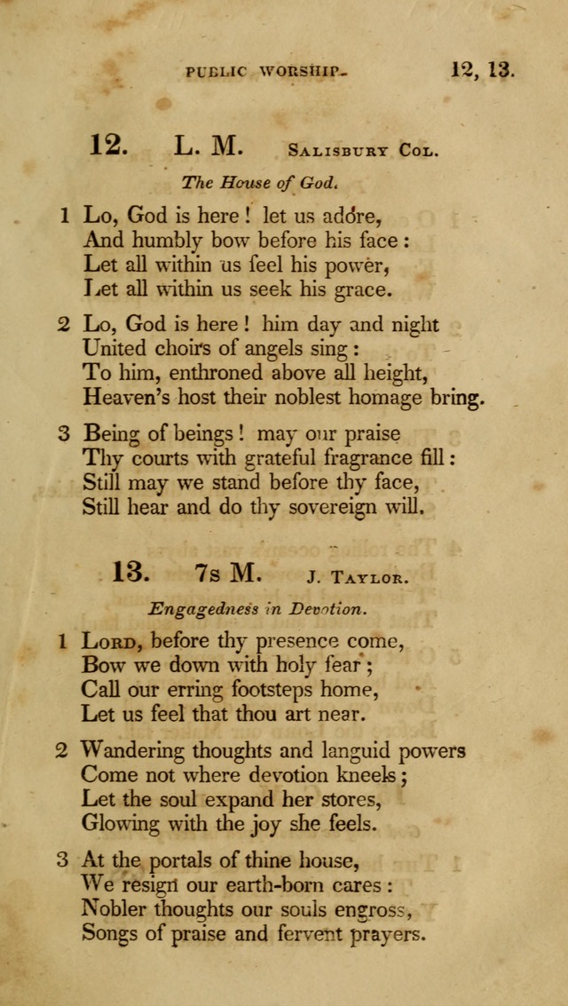 A Collection of Psalms and Hymns for Christian Worship (6th ed.) page 11