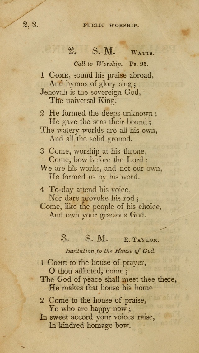 A Collection of Psalms and Hymns for Christian Worship (6th ed.) page 2