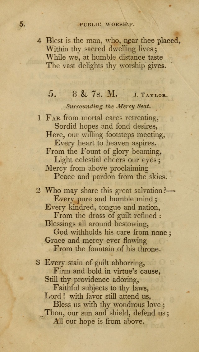 A Collection of Psalms and Hymns for Christian Worship (6th ed.) page 4