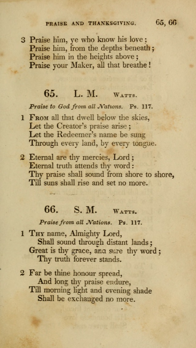 A Collection of Psalms and Hymns for Christian Worship (6th ed.) page 47