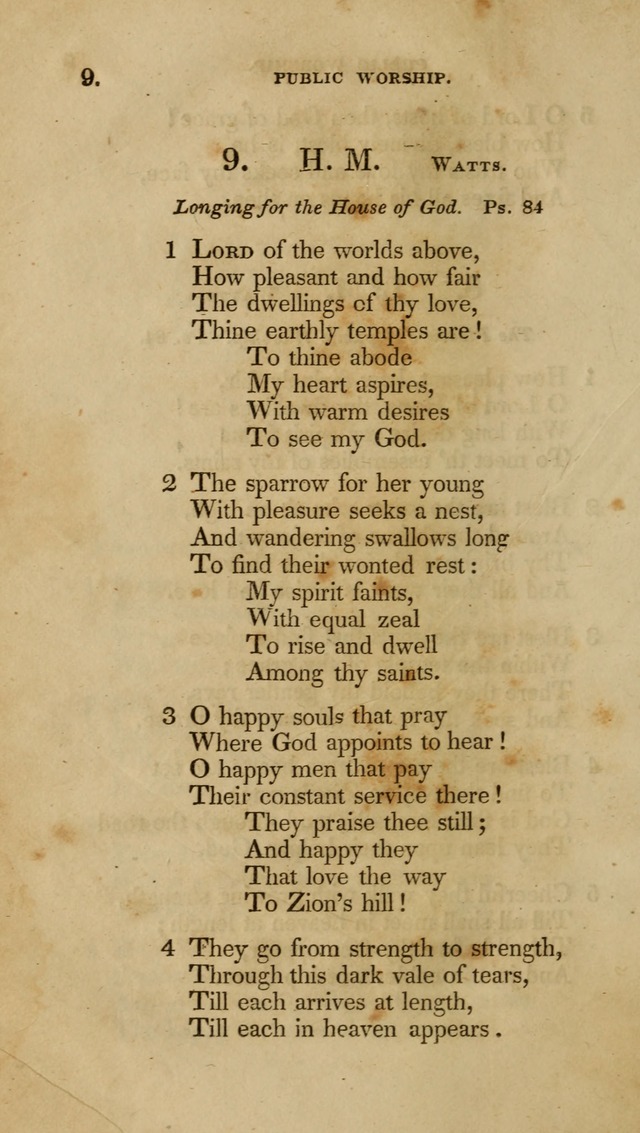 A Collection of Psalms and Hymns for Christian Worship (6th ed.) page 8