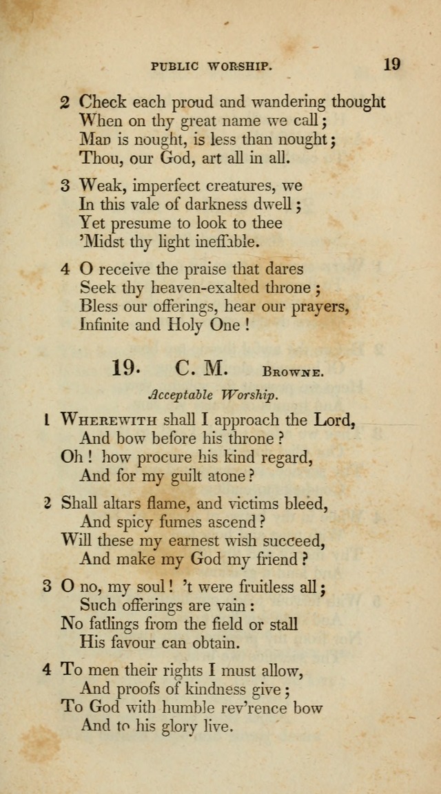 A Collection of Psalms and Hymns for Christian Worship (10th ed.) page 15