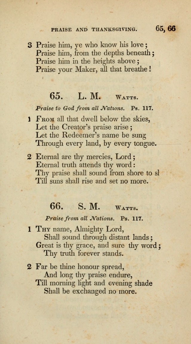 A Collection of Psalms and Hymns for Christian Worship (10th ed.) page 47