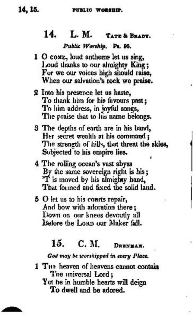 A Collection of Psalms and Hymns for Christian Worship. 16th ed. page 12