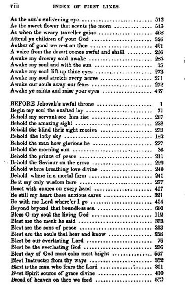 A Collection of Psalms and Hymns for Christian Worship. 16th ed. page xv