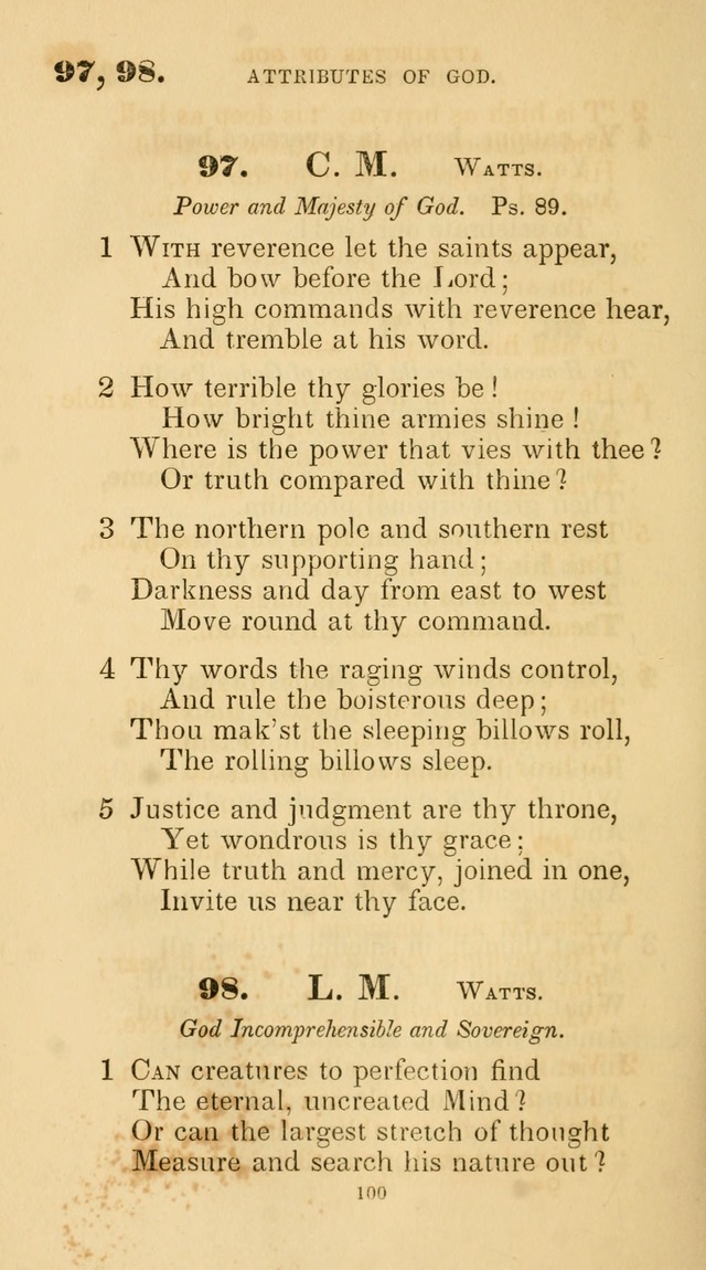 A Collection of Psalms and Hymns for Christian Worship. (45th ed.) page 100