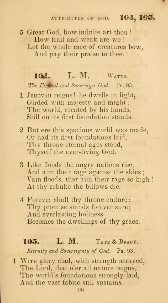 A Collection of Psalms and Hymns for Christian Worship. (45th ed.) page 105