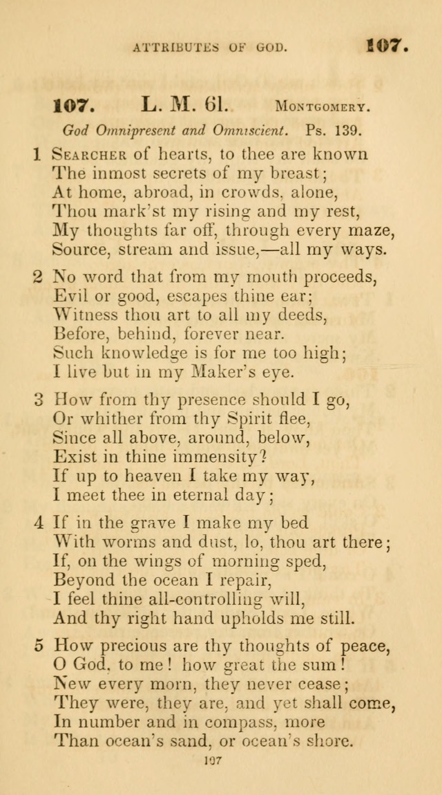 A Collection of Psalms and Hymns for Christian Worship. (45th ed.) page 107