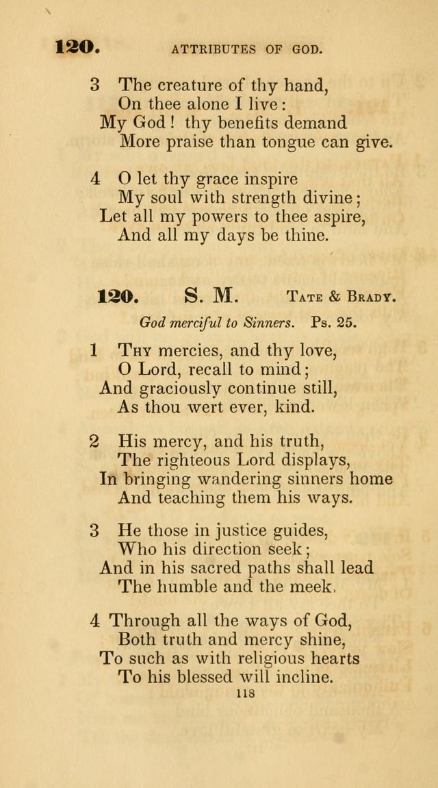 A Collection of Psalms and Hymns for Christian Worship. (45th ed.) page 118