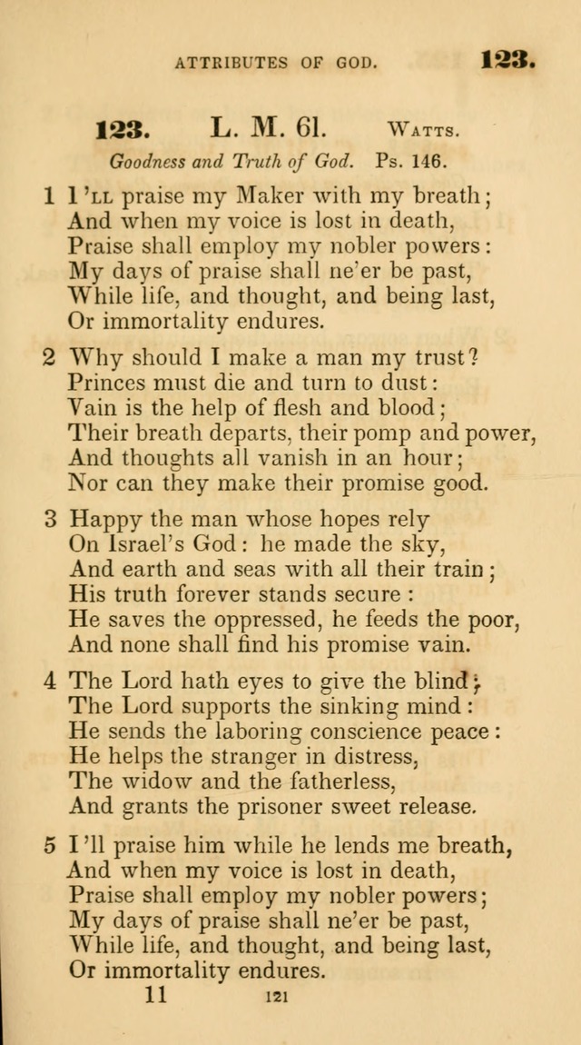 A Collection of Psalms and Hymns for Christian Worship. (45th ed.) page 121