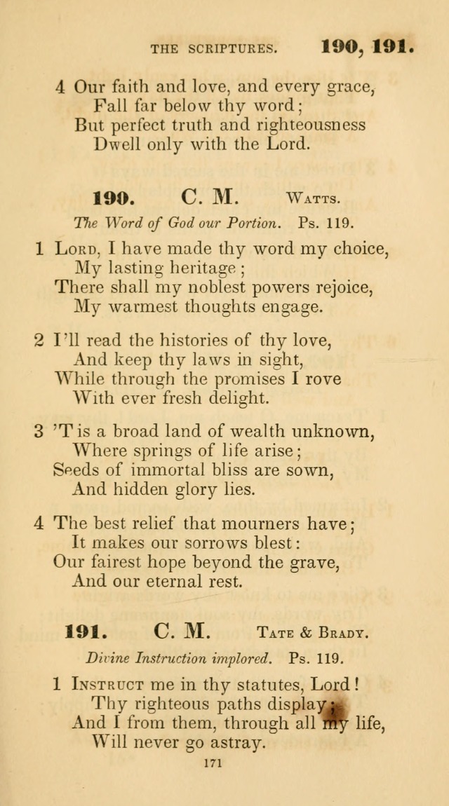 A Collection of Psalms and Hymns for Christian Worship. (45th ed.) page 171