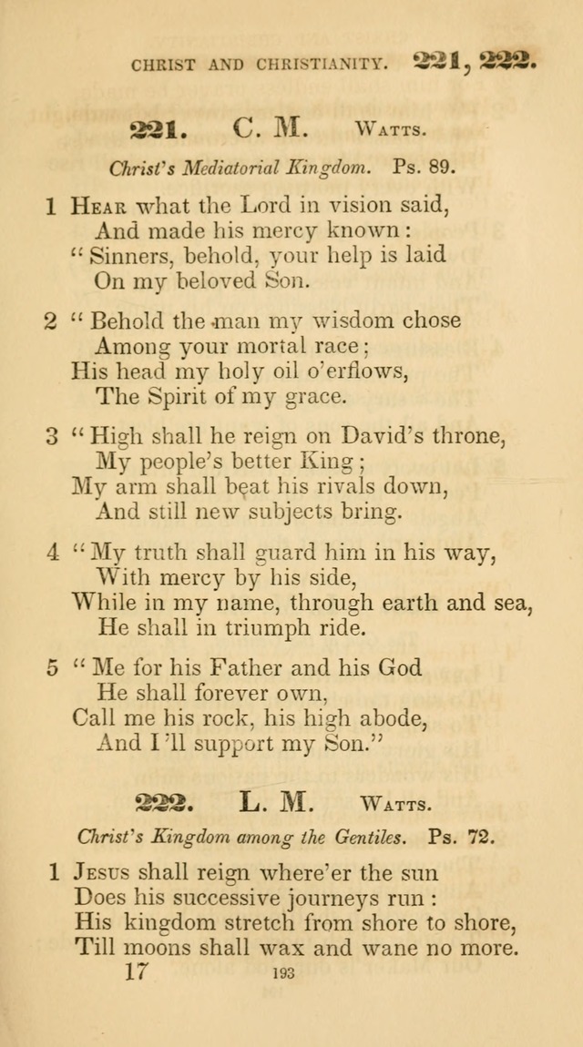 A Collection of Psalms and Hymns for Christian Worship. (45th ed.) page 193