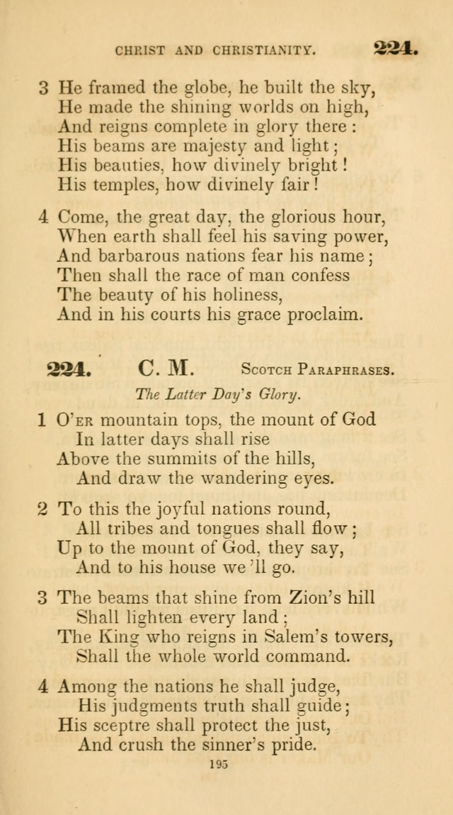 A Collection of Psalms and Hymns for Christian Worship. (45th ed.) page 195