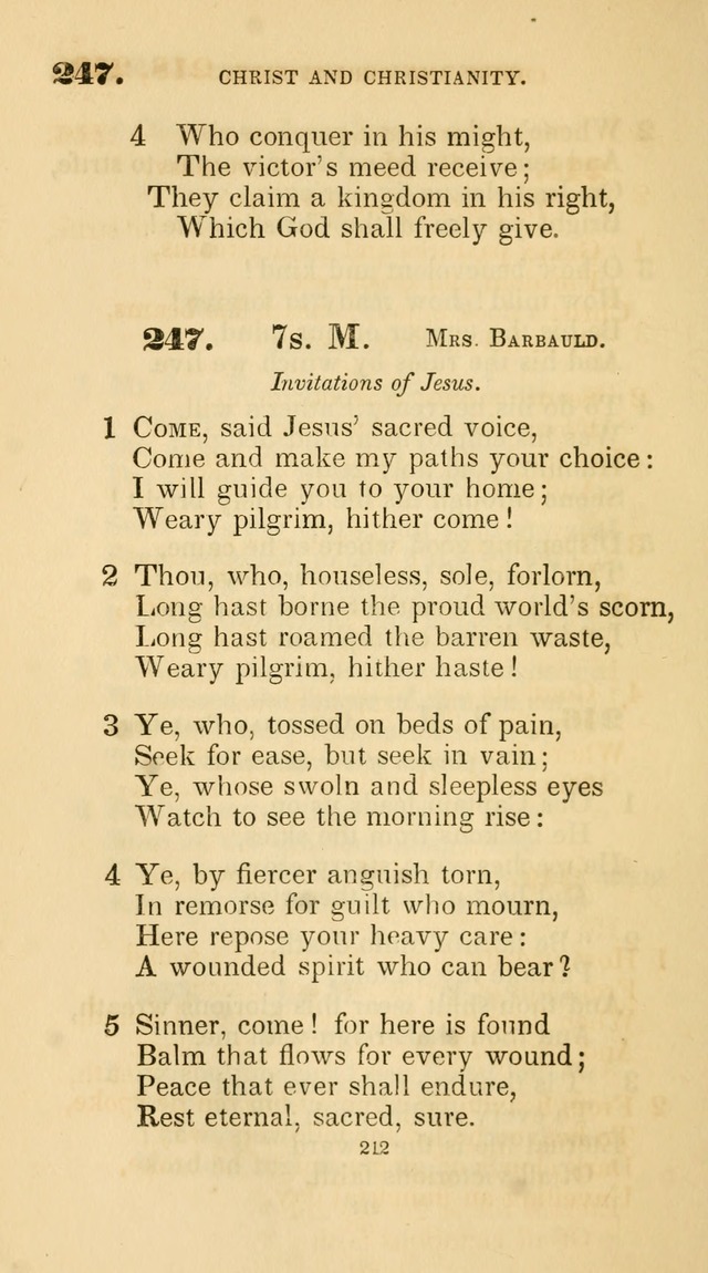 A Collection of Psalms and Hymns for Christian Worship. (45th ed.) page 212