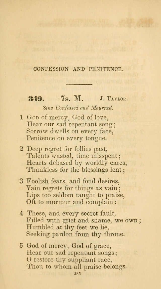 A Collection of Psalms and Hymns for Christian Worship. (45th ed.) page 285