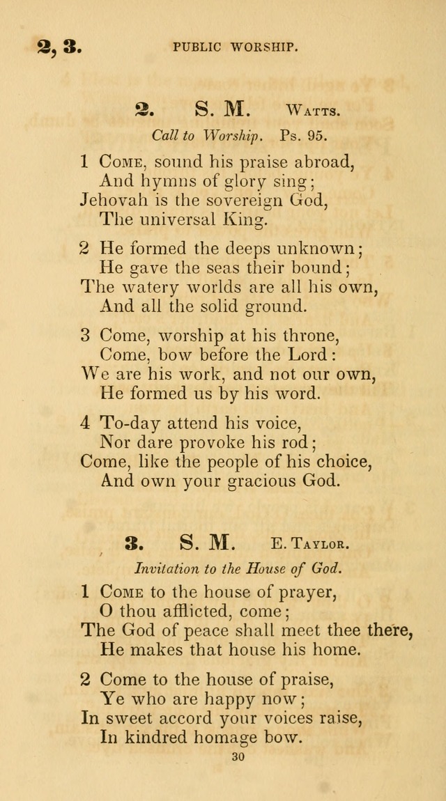 A Collection of Psalms and Hymns for Christian Worship. (45th ed.) page 30