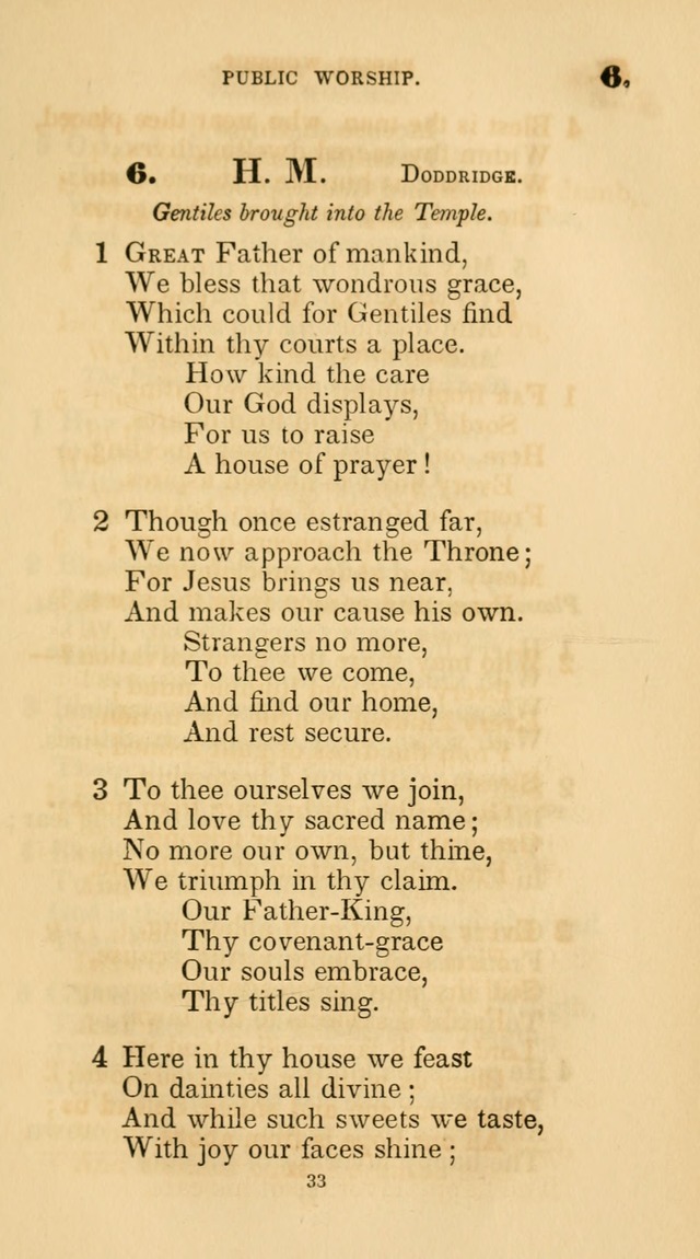 A Collection of Psalms and Hymns for Christian Worship. (45th ed.) page 33