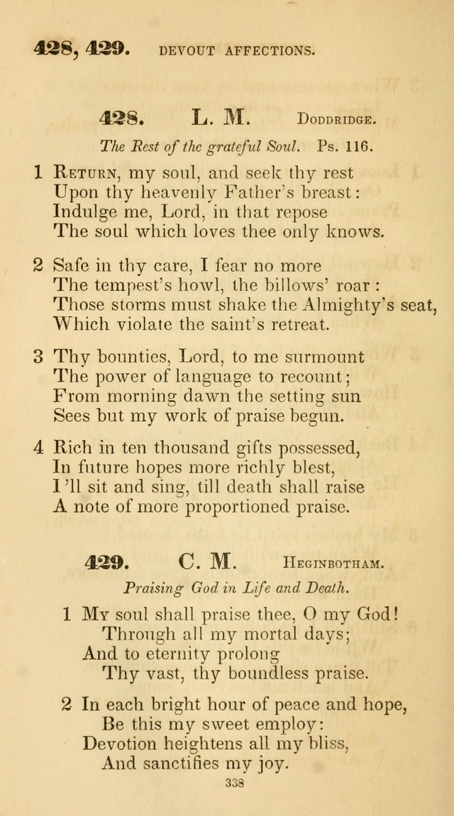 A Collection of Psalms and Hymns for Christian Worship. (45th ed.) page 338