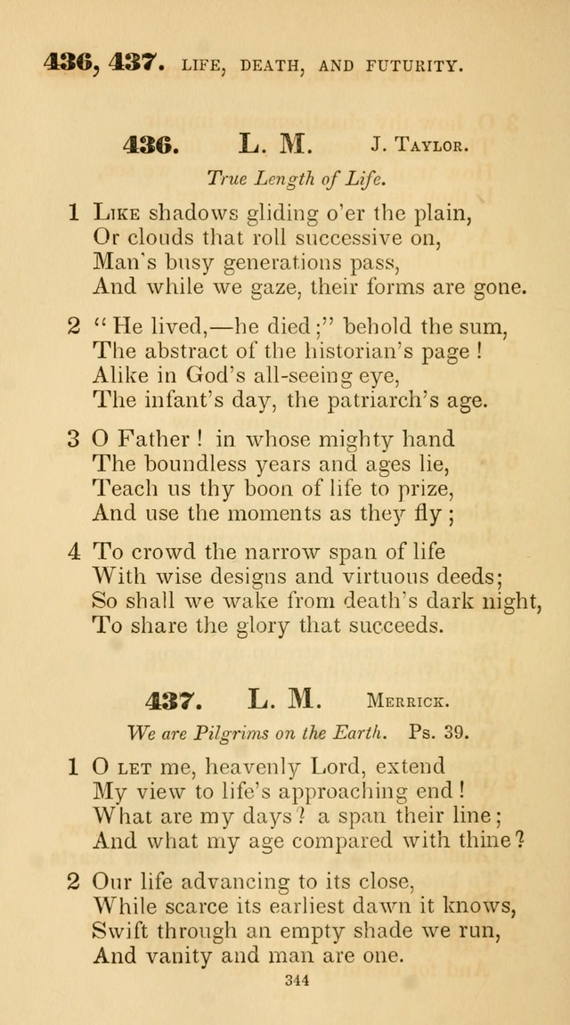 A Collection of Psalms and Hymns for Christian Worship. (45th ed.) page 344