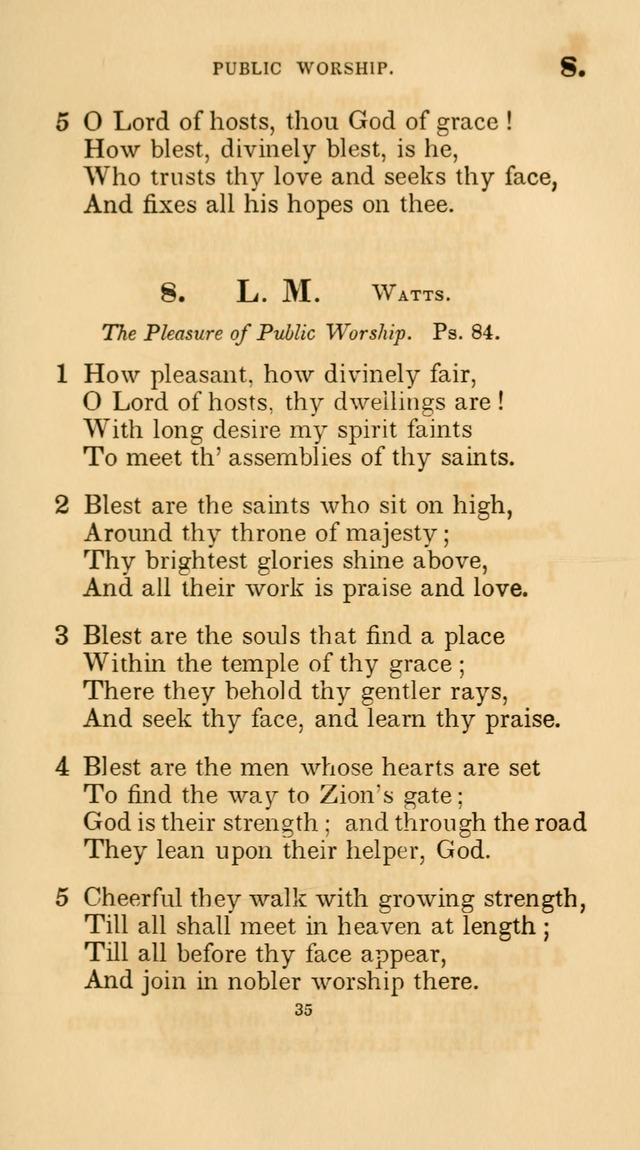 A Collection of Psalms and Hymns for Christian Worship. (45th ed.) page 35