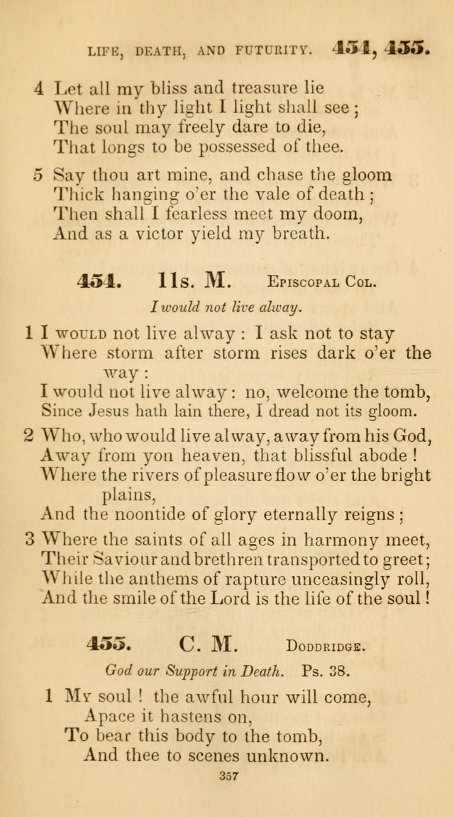 A Collection of Psalms and Hymns for Christian Worship. (45th ed.) page 357