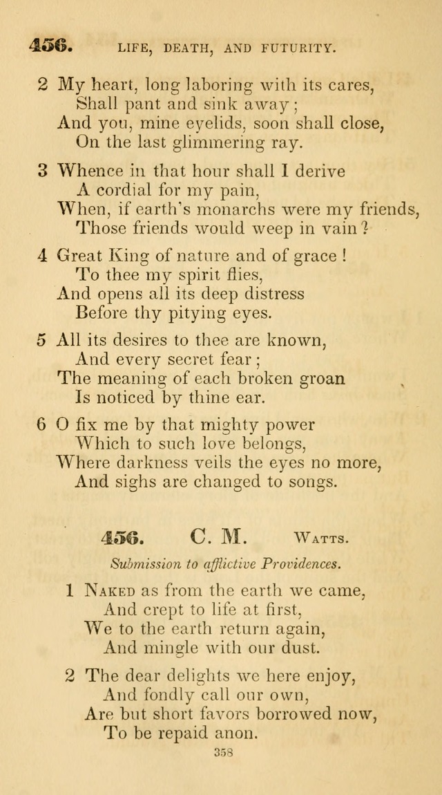 A Collection of Psalms and Hymns for Christian Worship. (45th ed.) page 358