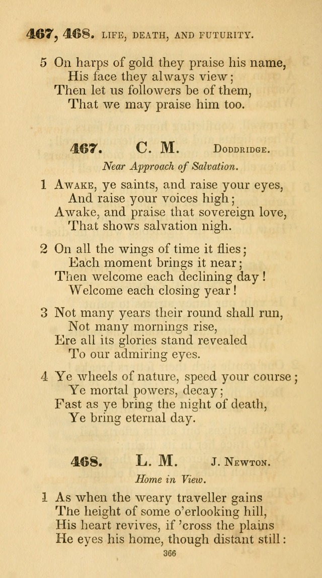 A Collection of Psalms and Hymns for Christian Worship. (45th ed.) page 366