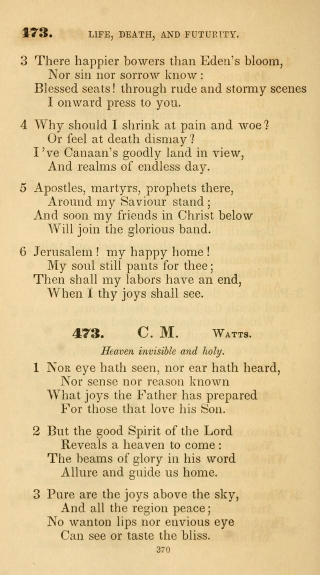 A Collection of Psalms and Hymns for Christian Worship. (45th ed.) page 370