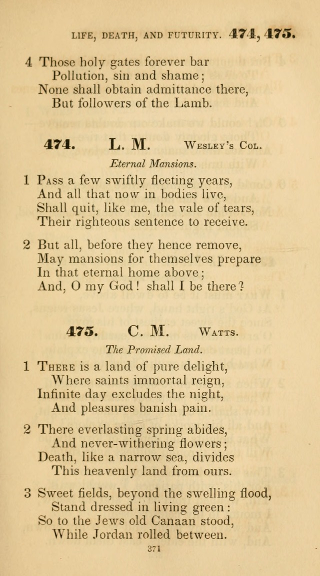 A Collection of Psalms and Hymns for Christian Worship. (45th ed.) page 371