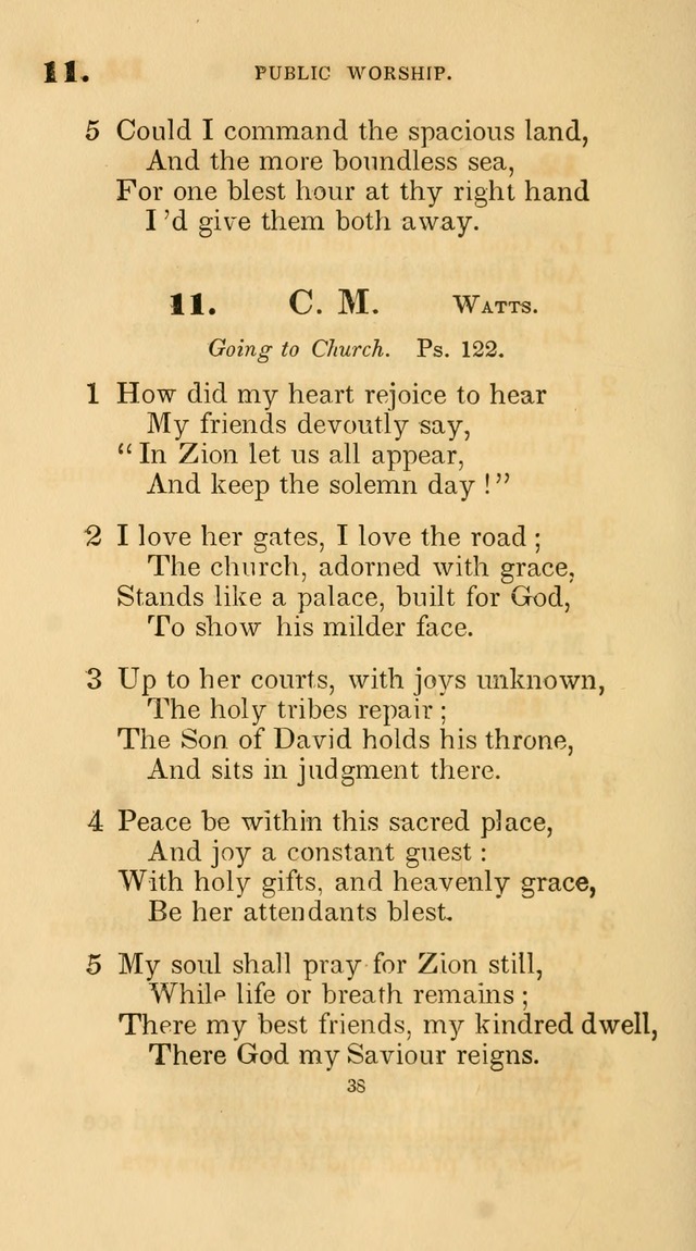 A Collection of Psalms and Hymns for Christian Worship. (45th ed.) page 38