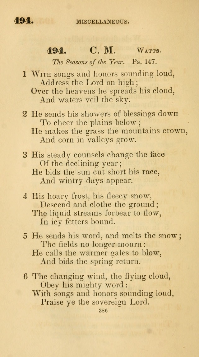 A Collection of Psalms and Hymns for Christian Worship. (45th ed.) page 386