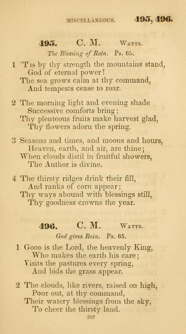 A Collection of Psalms and Hymns for Christian Worship. (45th ed.) page 387