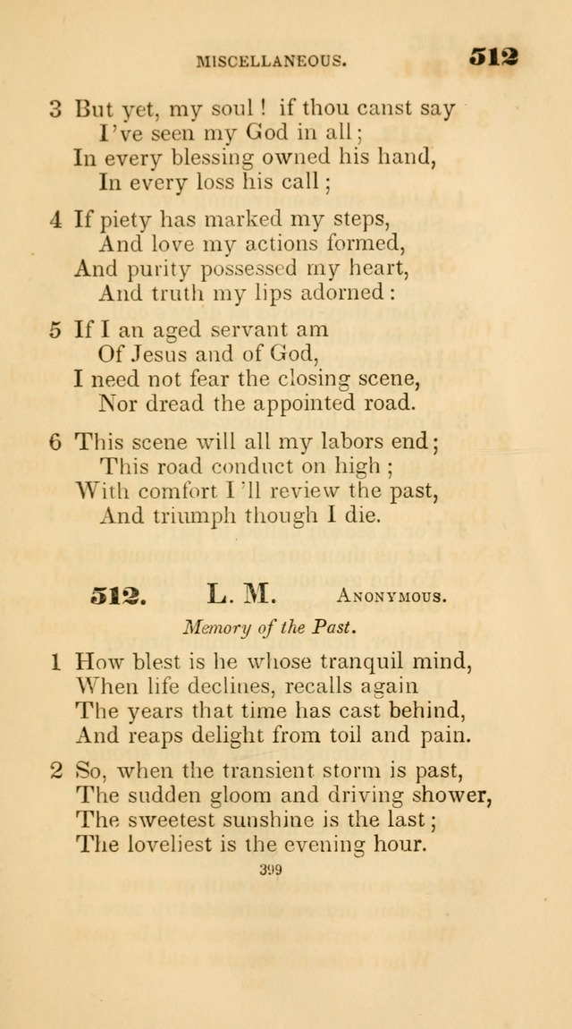 A Collection of Psalms and Hymns for Christian Worship. (45th ed.) page 399