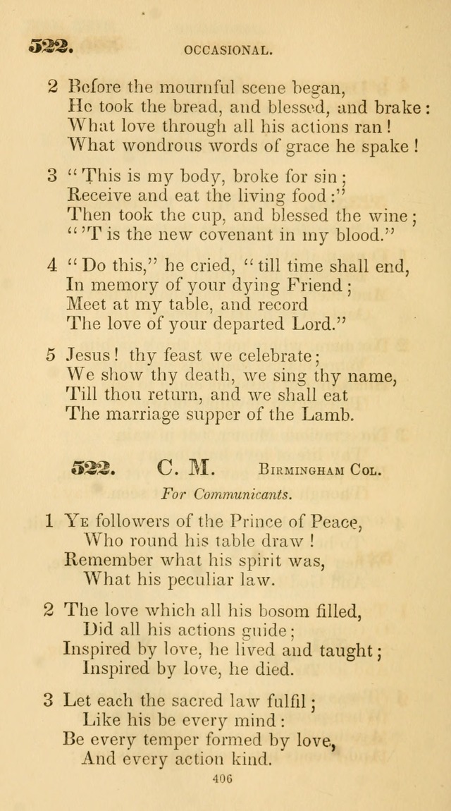 A Collection of Psalms and Hymns for Christian Worship. (45th ed.) page 406