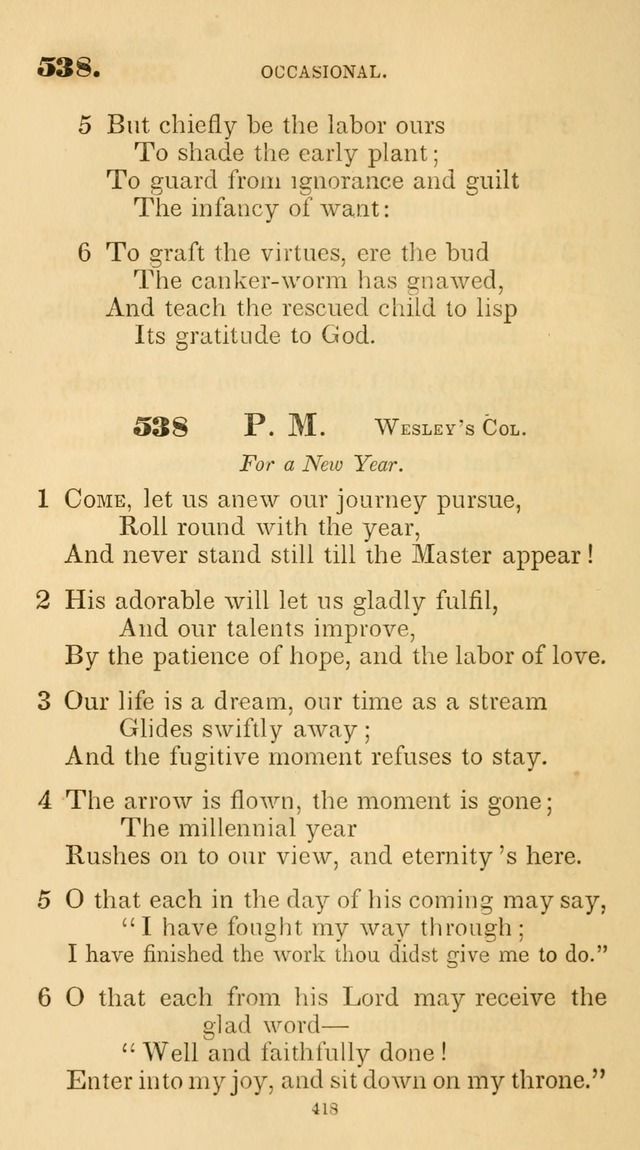 A Collection of Psalms and Hymns for Christian Worship. (45th ed.) page 418