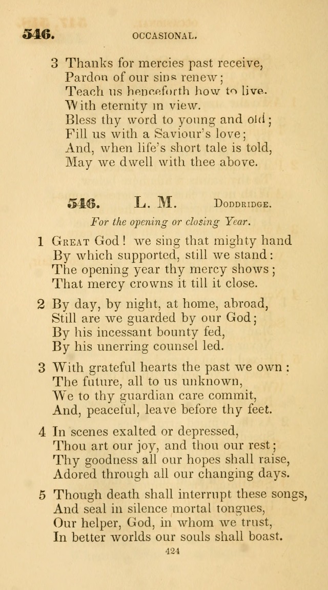 A Collection of Psalms and Hymns for Christian Worship. (45th ed.) page 424