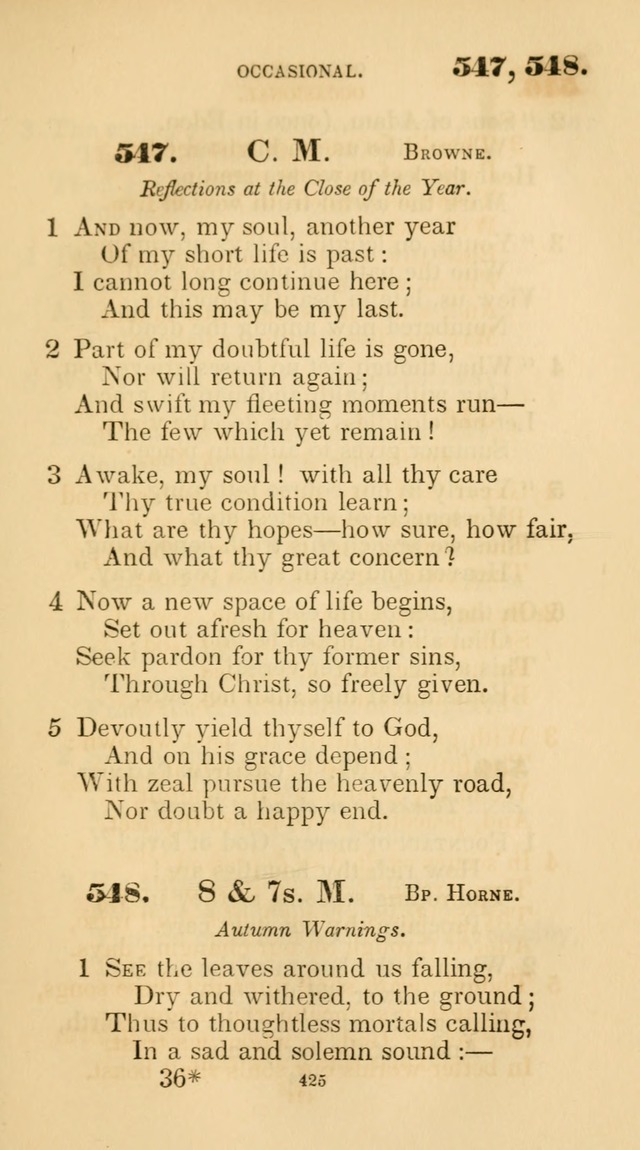 A Collection of Psalms and Hymns for Christian Worship. (45th ed.) page 425