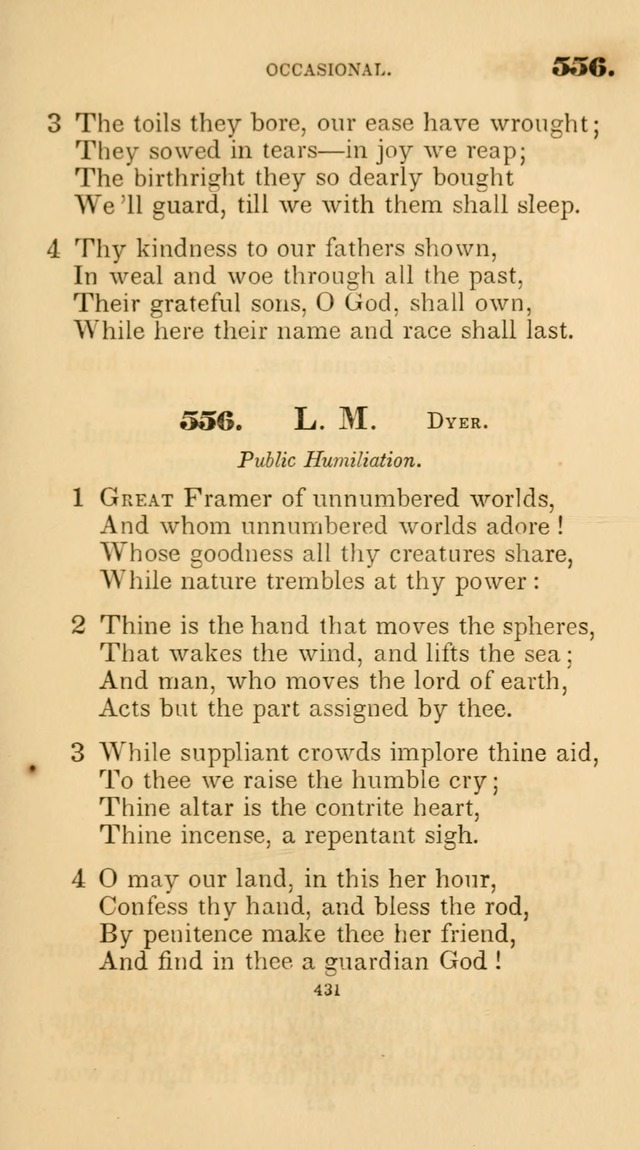 A Collection of Psalms and Hymns for Christian Worship. (45th ed.) page 431