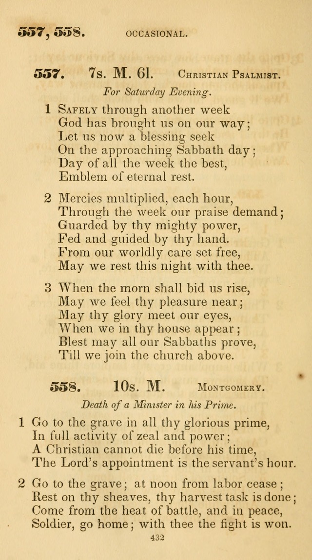 A Collection of Psalms and Hymns for Christian Worship. (45th ed.) page 432