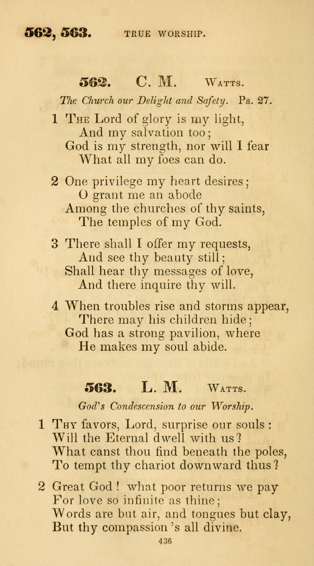 A Collection of Psalms and Hymns for Christian Worship. (45th ed.) page 436