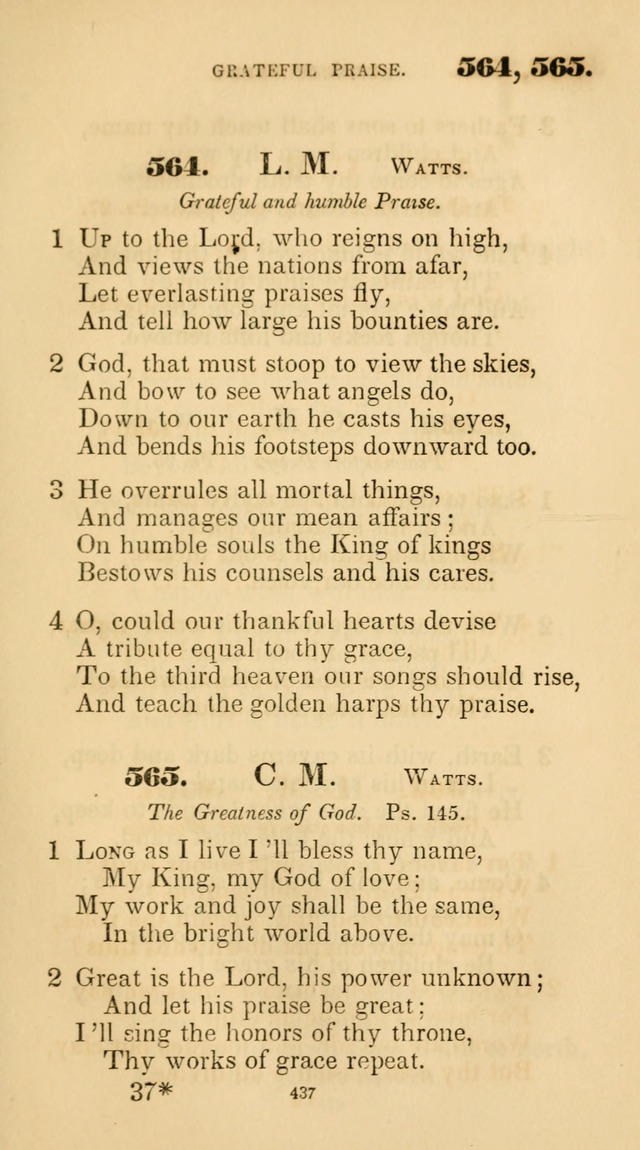 A Collection of Psalms and Hymns for Christian Worship. (45th ed.) page 437