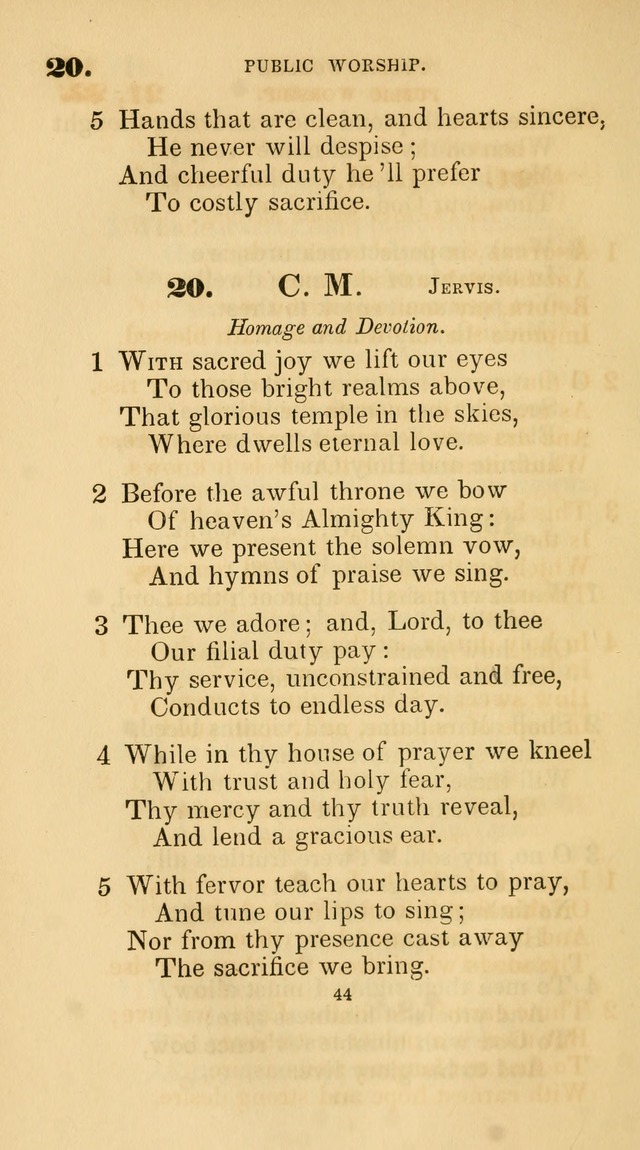 A Collection of Psalms and Hymns for Christian Worship. (45th ed.) page 44