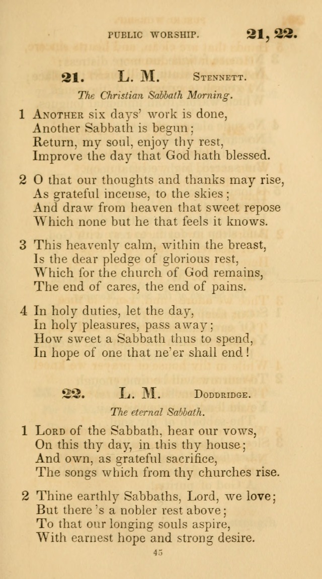 A Collection of Psalms and Hymns for Christian Worship. (45th ed.) page 45