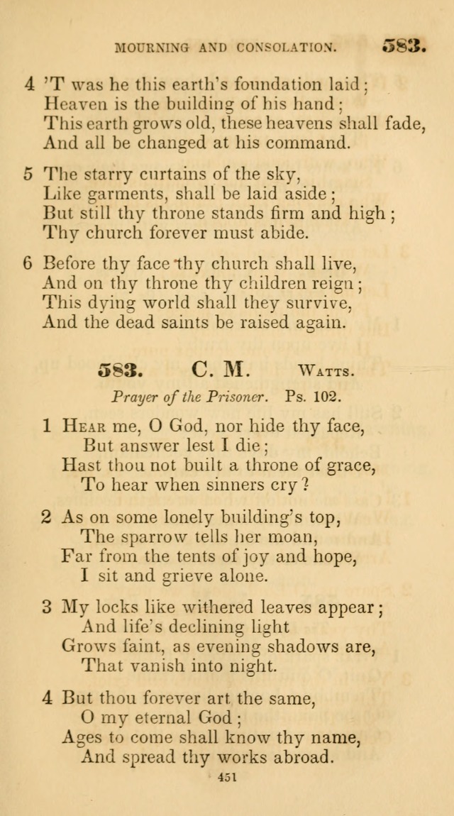 A Collection of Psalms and Hymns for Christian Worship. (45th ed.) page 451