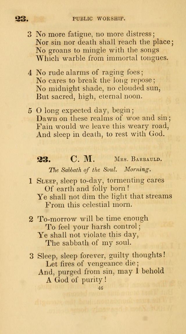 A Collection of Psalms and Hymns for Christian Worship. (45th ed.) page 46