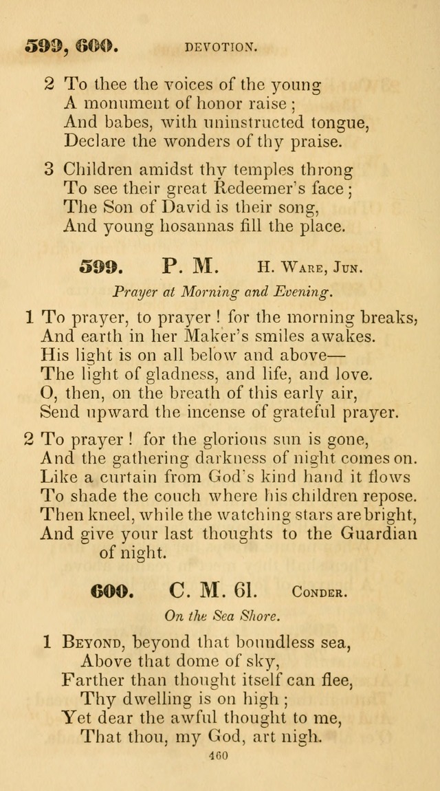 A Collection of Psalms and Hymns for Christian Worship. (45th ed.) page 460